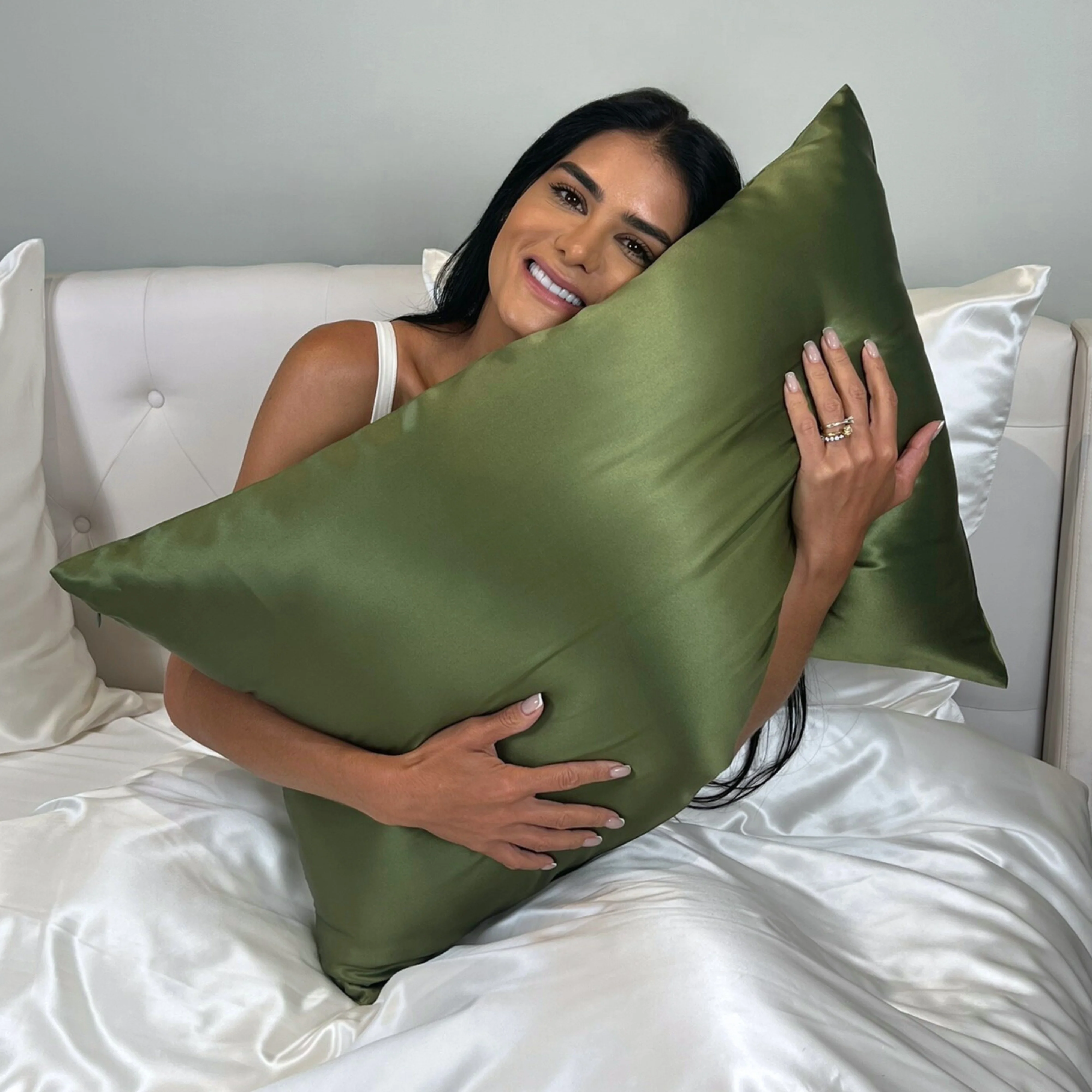 19 Momme Silk Pillowcase - Olive - Image 8