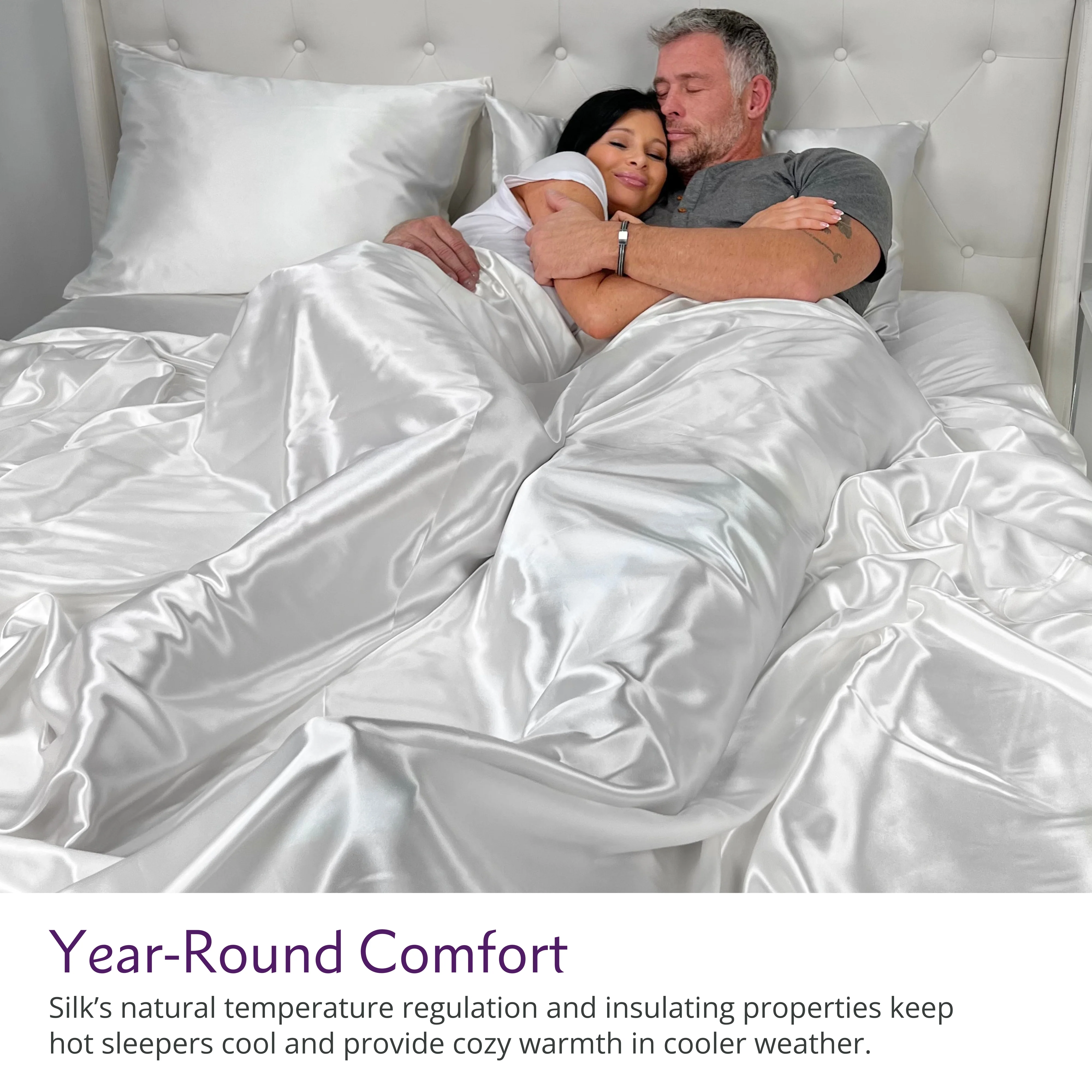 19 Momme Silk Sheet Set - White - Image 6