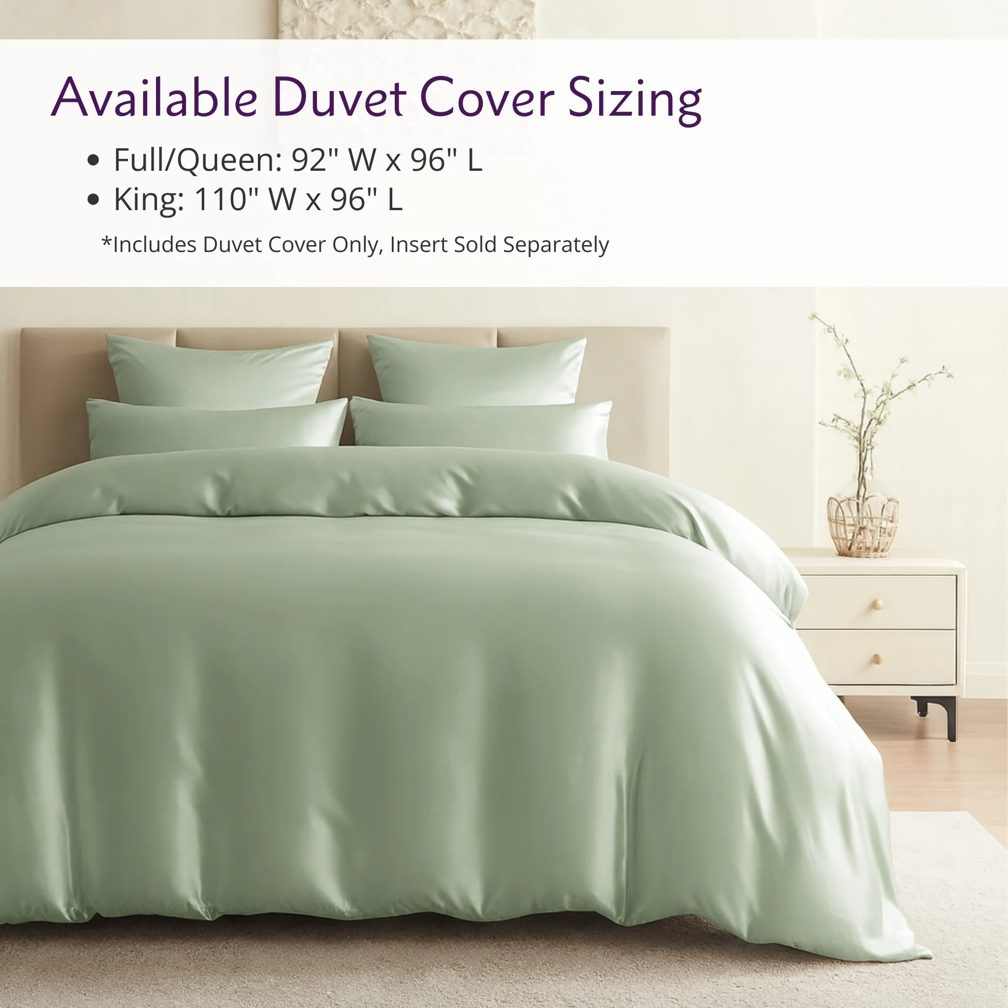 22 Momme Silk Duvet Cover - Sage - Image 6