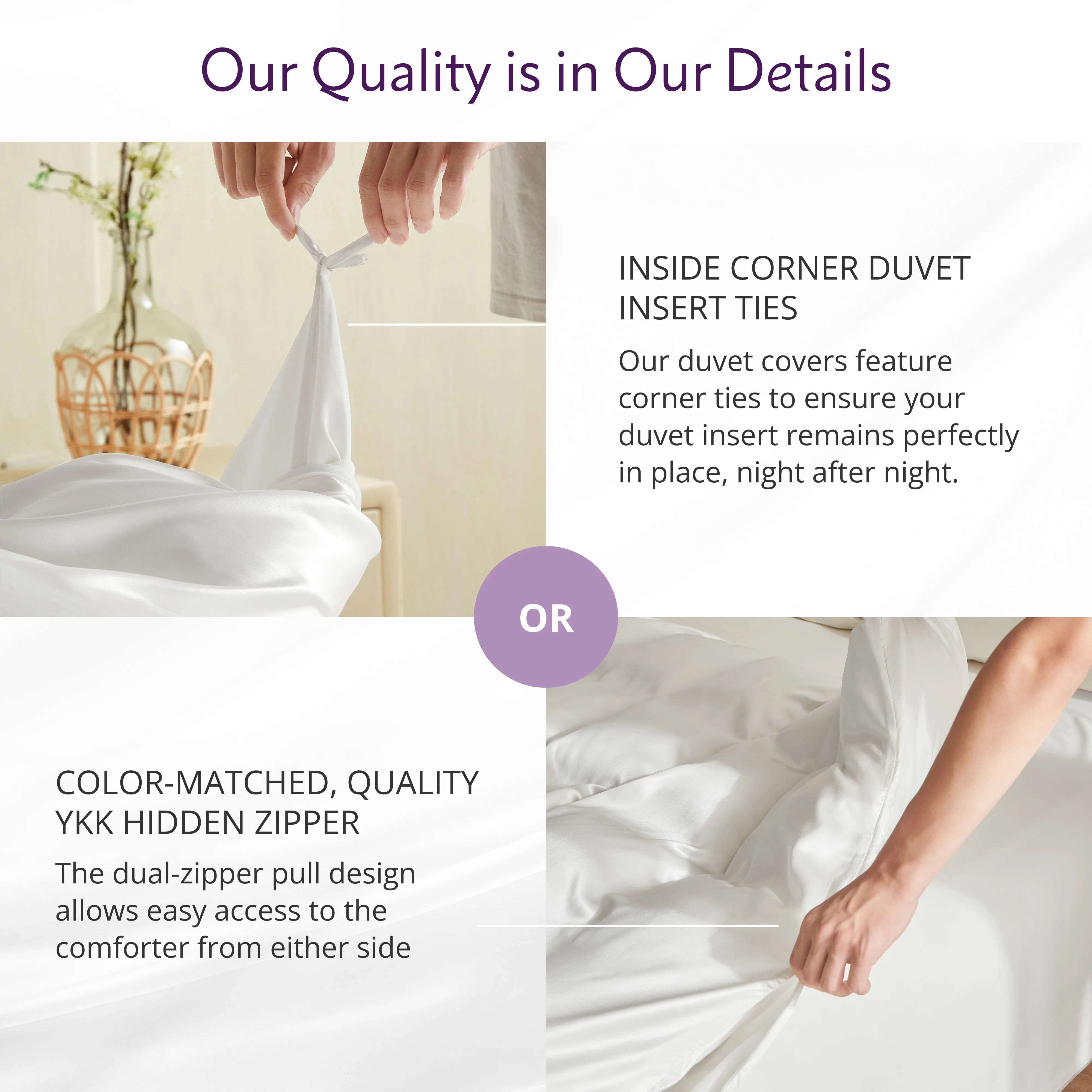 22 Momme Silk Duvet Cover - White - Image 5