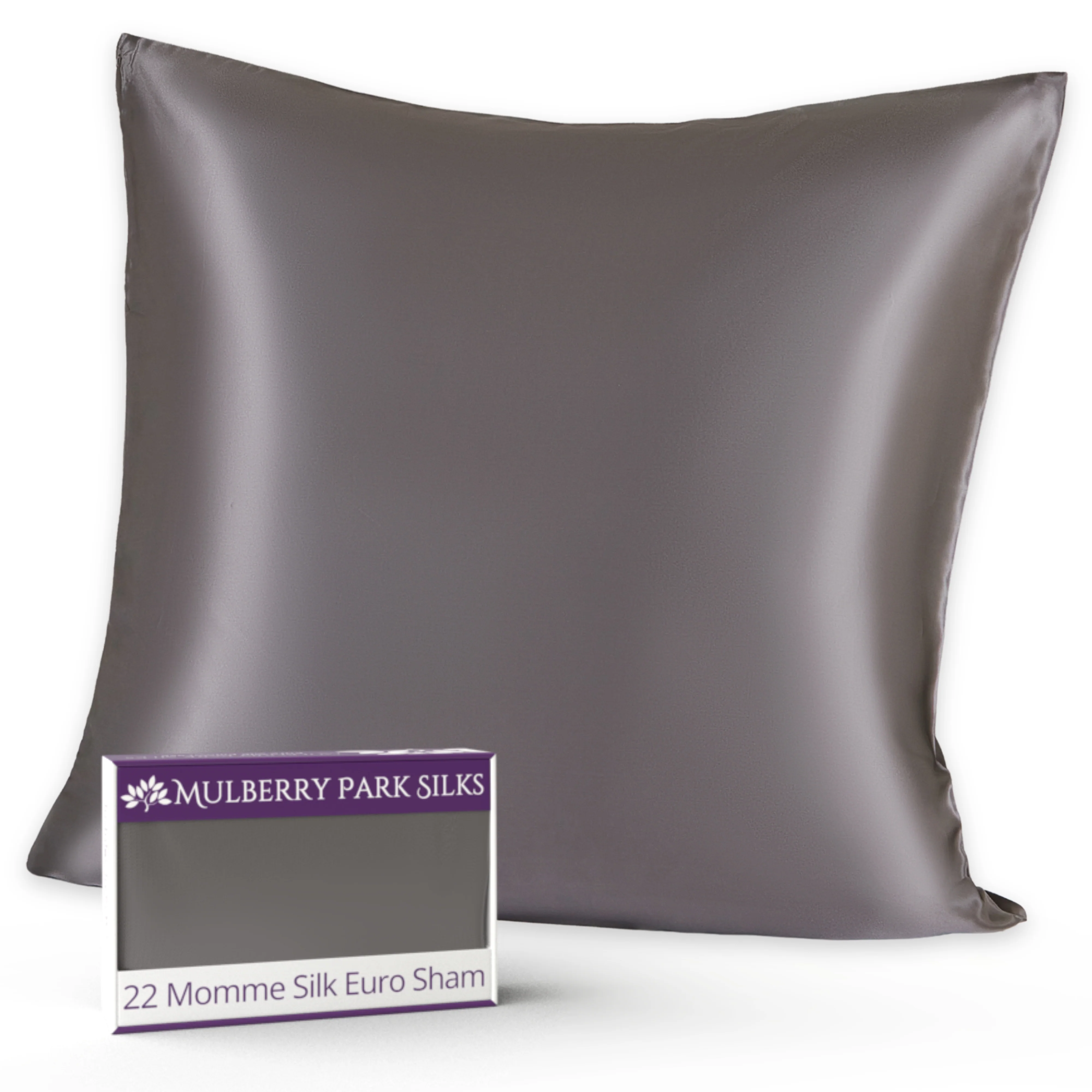 22 Momme Silk Pillowcase - Gunmetal - Image 11