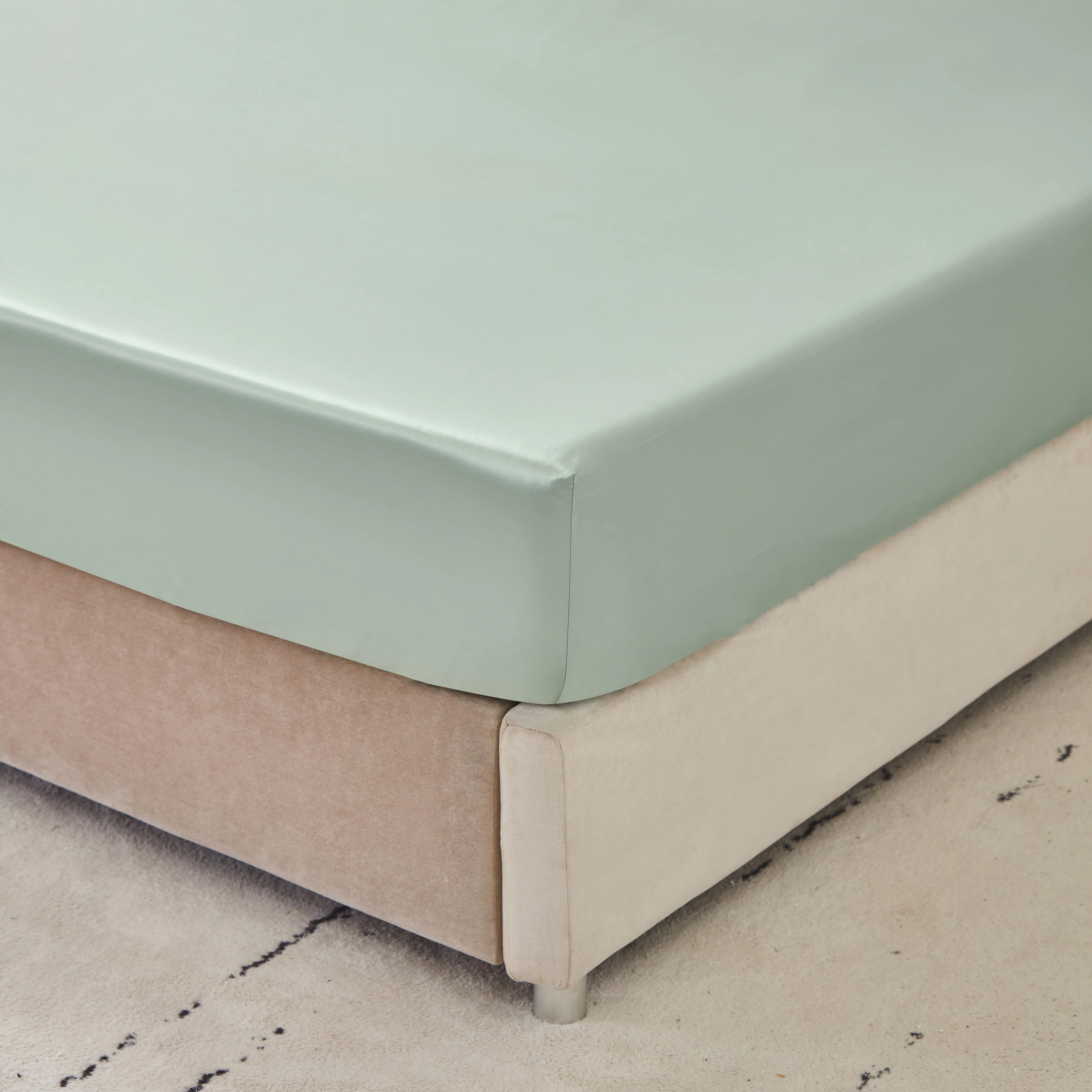 22 Momme Silk Fitted Sheet - Sage - Image 2