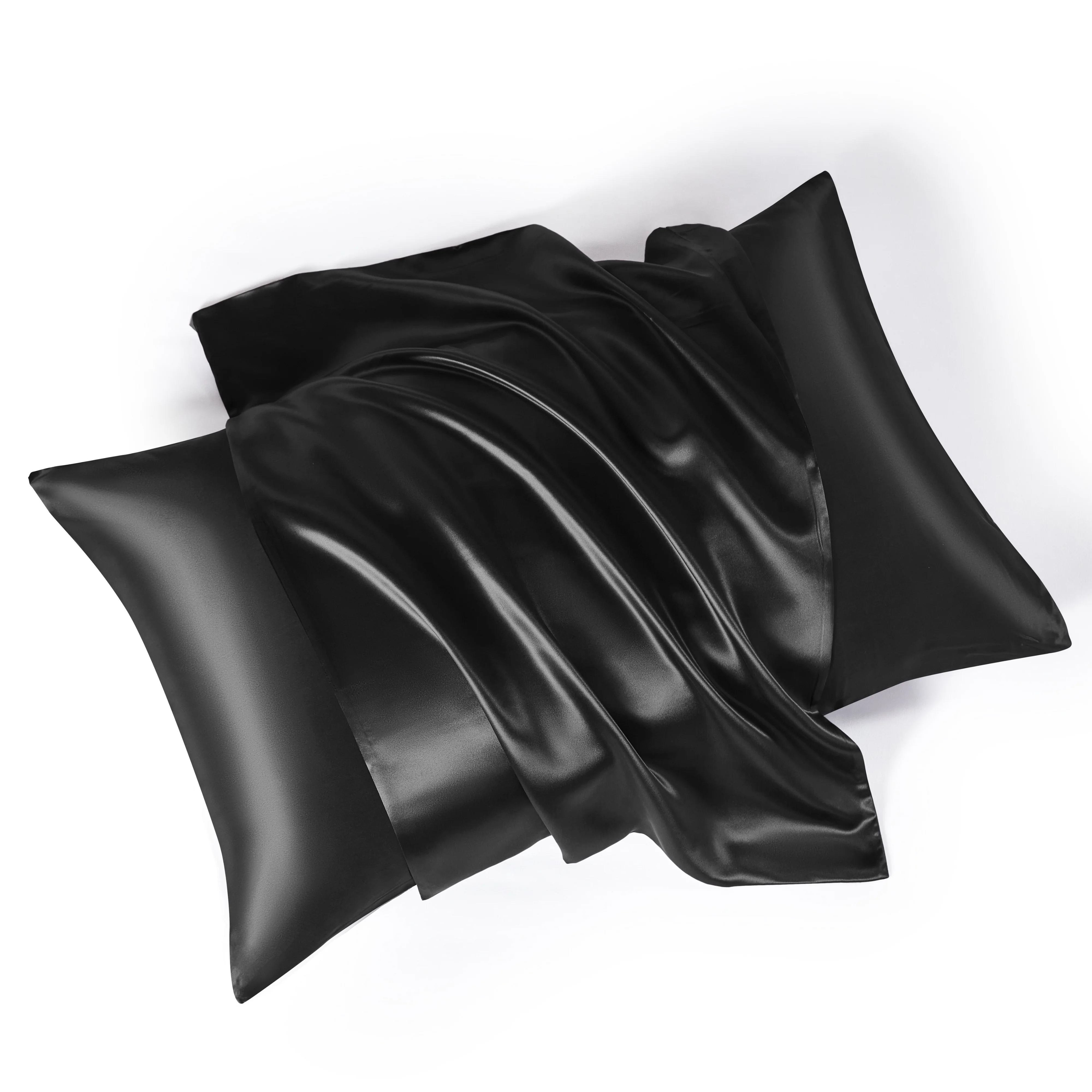 22 Momme Silk Pillowcase - Black - Image 8
