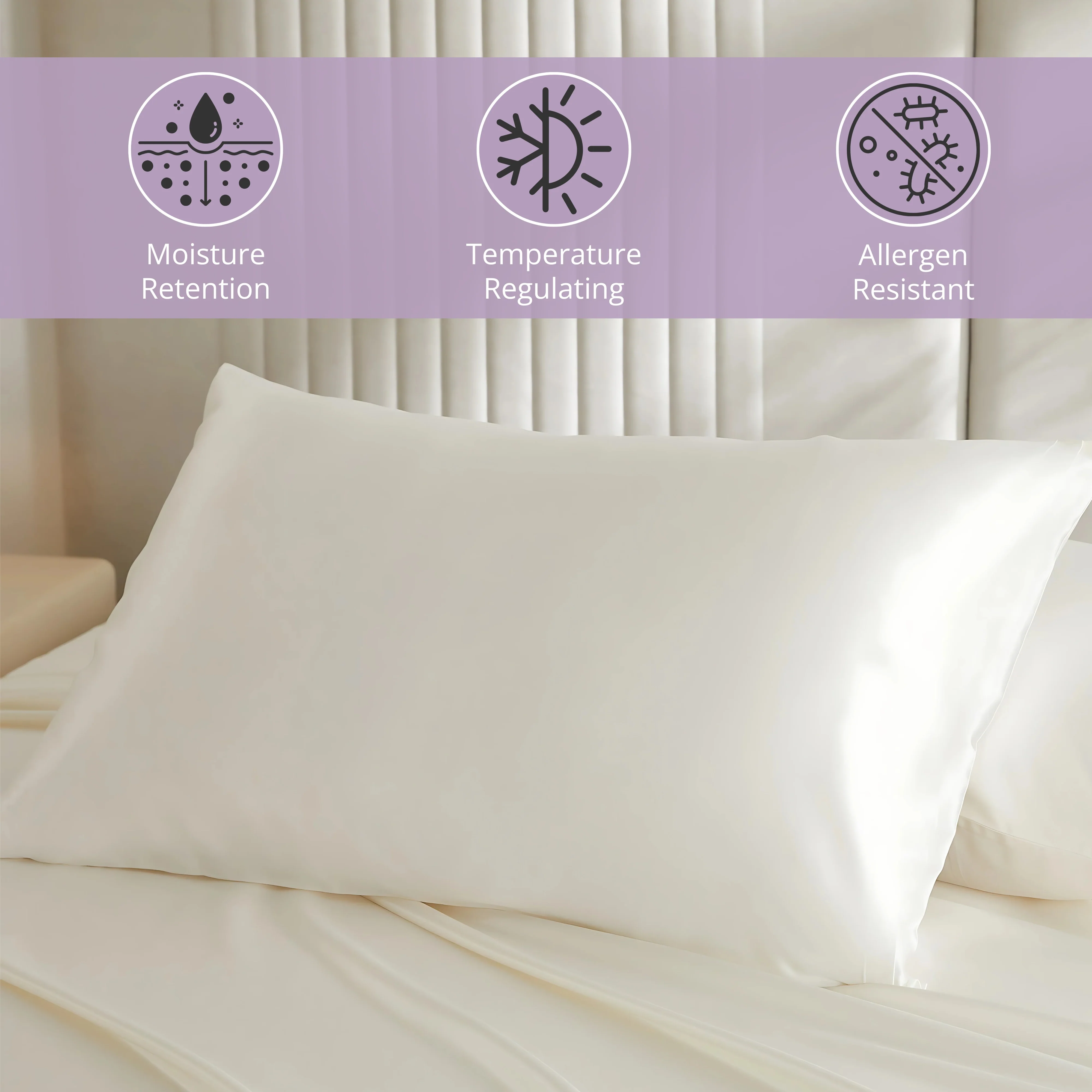 30 Momme Silk Pillowcase - Natural Ivory - Image 3