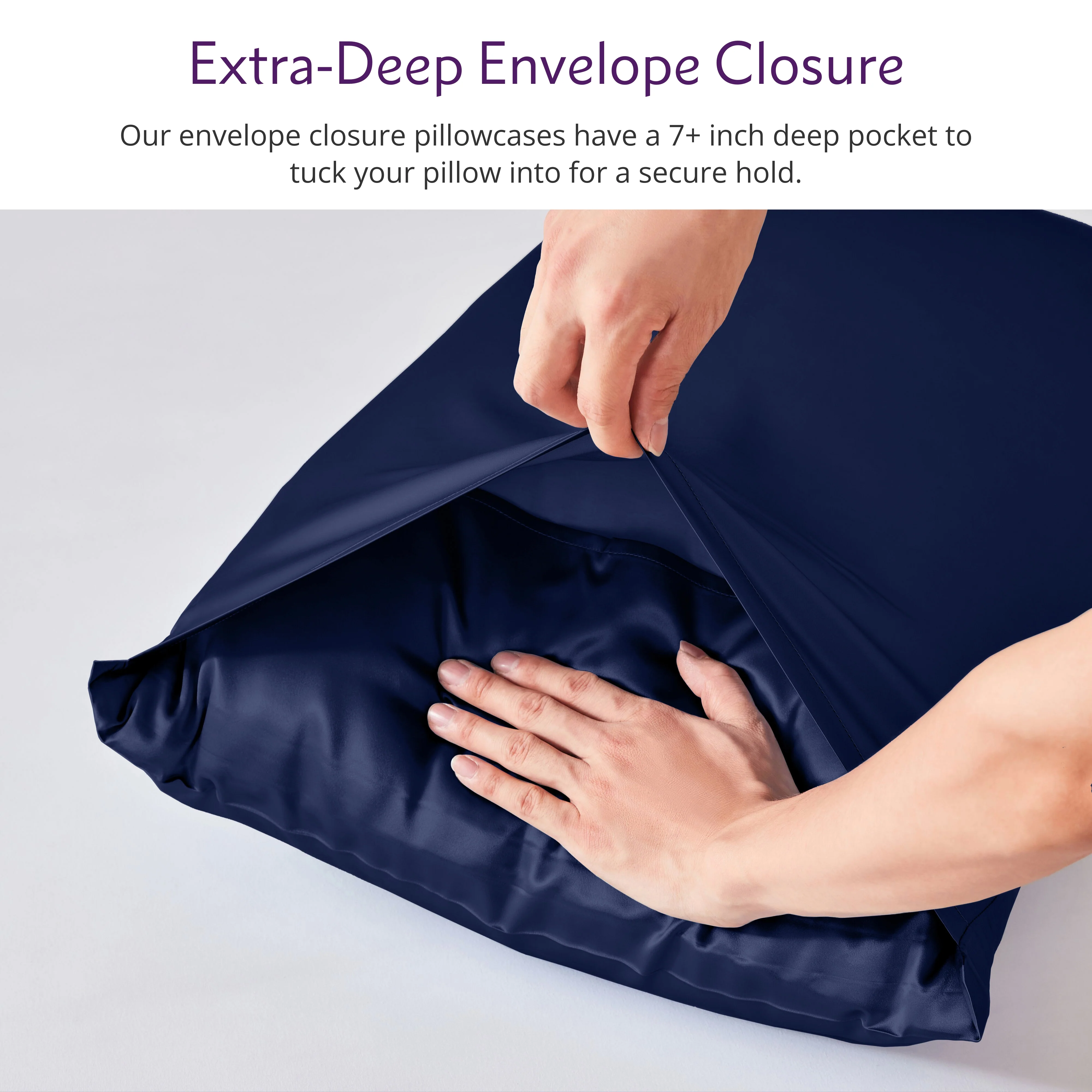 30 Momme Silk Pillowcase - Navy - Image 6