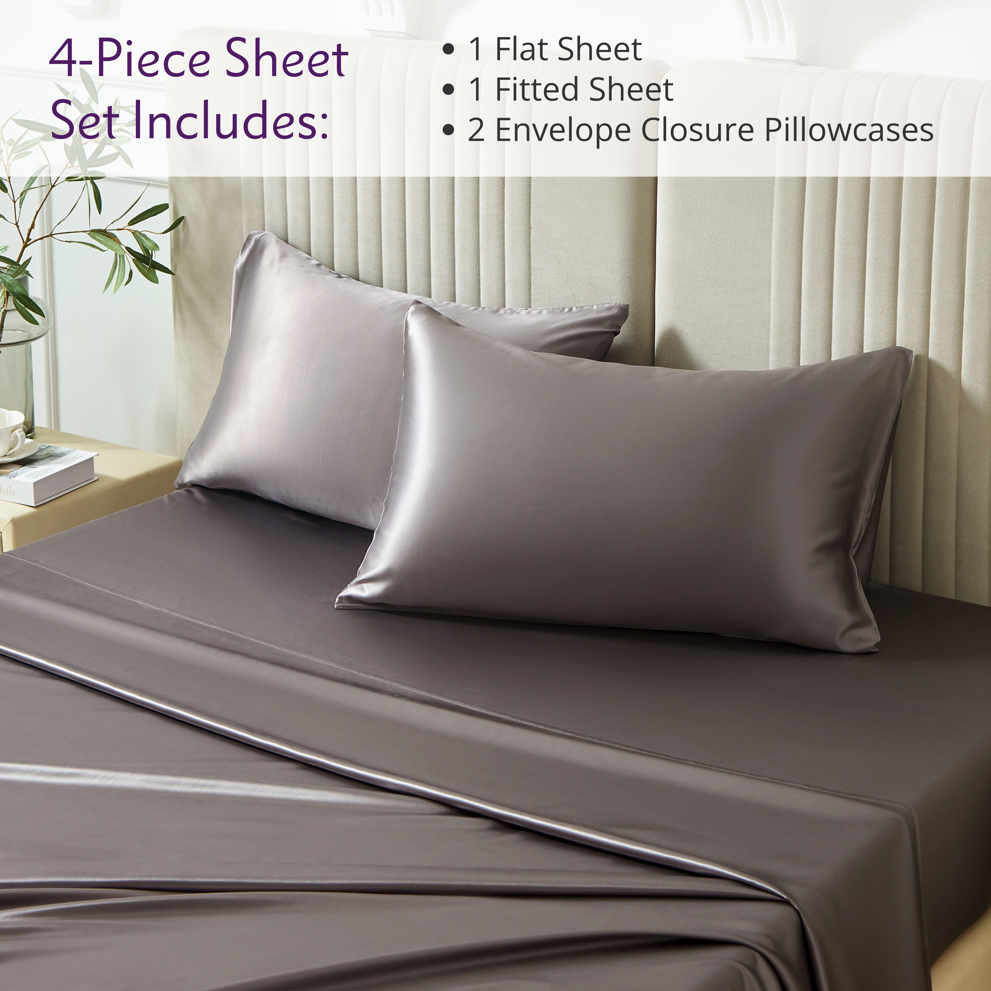 OUTLET 22 Momme Cal-King Silk Sheet Set - Natural Ivory - Image 8